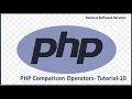 PHP Comparison operators PHP Tutorial - 10 Learn PHP Programming for Beginners