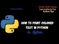 How To Print Colored Text in Python Colorama Tutorial
