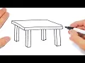 How to draw a Table Step by Step Easy drawings