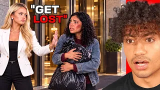 RICH GIRL BULLIES POOR GIRL!!