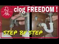 How to Open Up a Slow Sink Drain Clog Remove a P-Trap and Drain Stopper