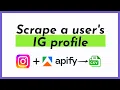 How to Scrape Instagram Profile Data at scale Apify Tutorial