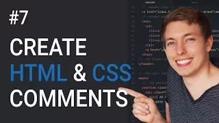 7 How To Create HTML and CSS Comments Learn HTML and CSS Learn HTML CSS Full Course