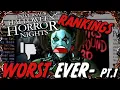 AWFUL Haunts at HHN Orlando l 13-Year HHN Orlando Rankings Pt 1
