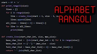 Alphabet Rangoli HackerRank Python