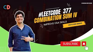Leetcode 377 Combination Sum IV DP Basics Checkout Coding Decoded SDE preparation Sheet link below