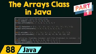 The Arrays Class in Java Part 1