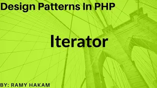 Design Patterns in PHP Arabic course - Iterator Pattern