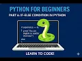 Part 6 If-Else Condition in Python