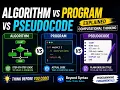 Algorithm vs Program vs Pseudocode Explained Computational Thinking