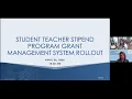 Student Teacher Stipend Program Webinar Recording - April 29 2026