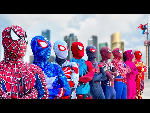 Download MP3 What If 9 SPIDER MAN in 1 HOUSE ??? || Hey All SuperHero , Go To Trainning Nerf Gun !! - Follow Me