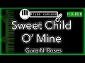 Download Lagu Sweet Child O' Mine (HIGHER +3) - Guns N' Roses - Piano Karaoke Instrumental