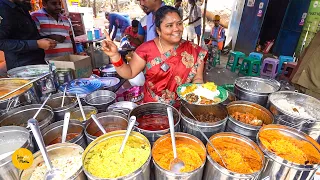 hyderabad famous aunty selling unlimited non veg thali rs 120 only l hyderabad street food