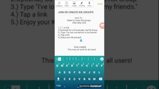 READ DESCRIPTION How to join Kik public groups after May 23rd
