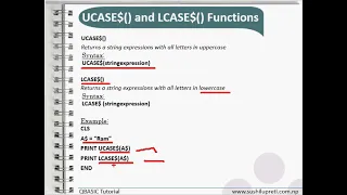 LCASE and UCASE Functions QBASIC