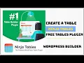 Create A tables With Ninja Plugin - Best Table Plugin