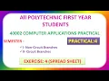 Polytechnic First Year - Computer Application Practical Lab Ex-4