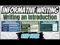 Informative Writing - Introduction Paragraph