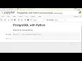 11 Extra PostGreSQL with Python 74