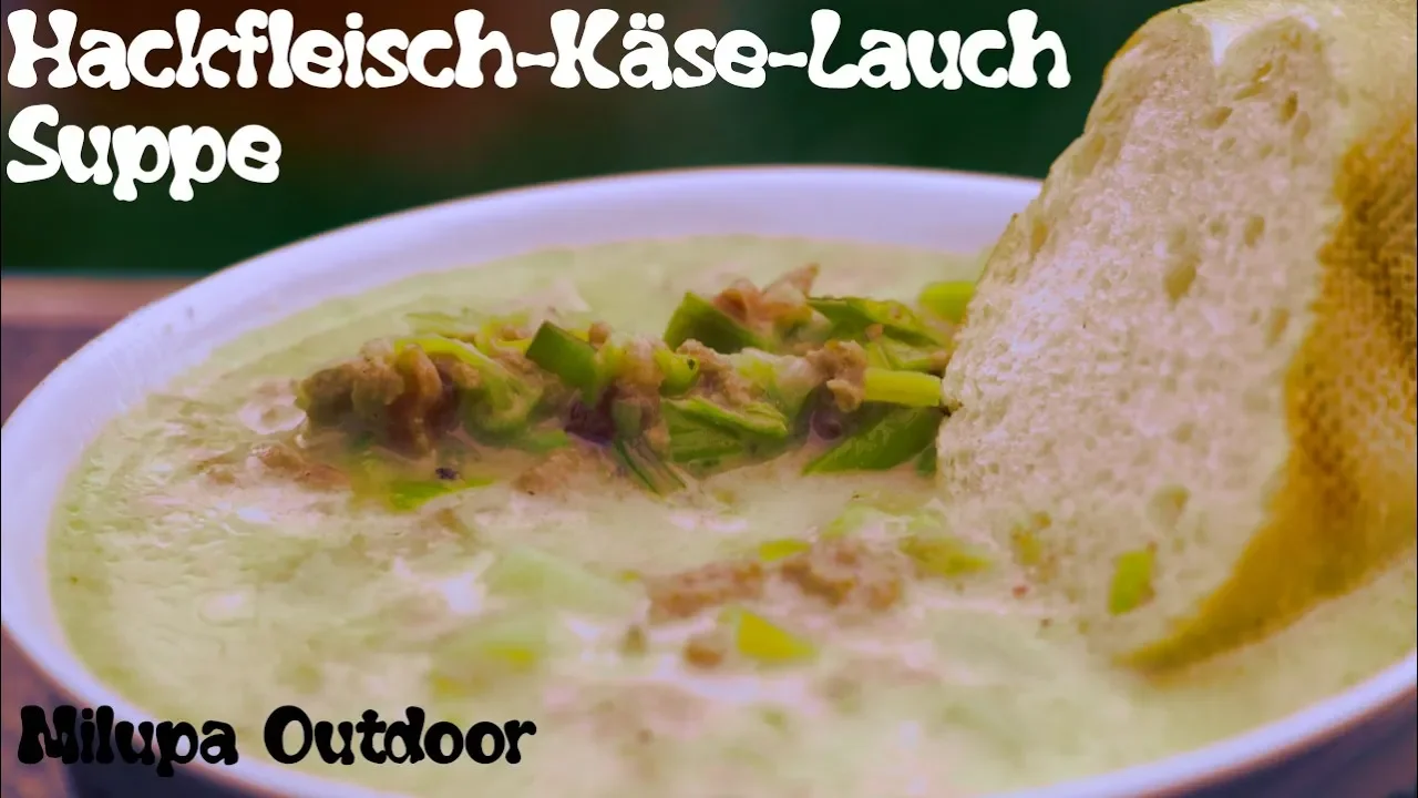 
          
          
          
            
            Hackfleisch-Käse-Lauch Suppe aus dem DUTCH OVEN, Partyrezept aus den 80ern
          
        . 