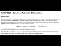 PyHEP 2020 Tutorial on Automatic Differentiation