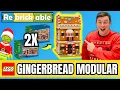 Lagu I Built a LEGO Gingerbread House Modular! (2X Set 40809 Alternate Build)