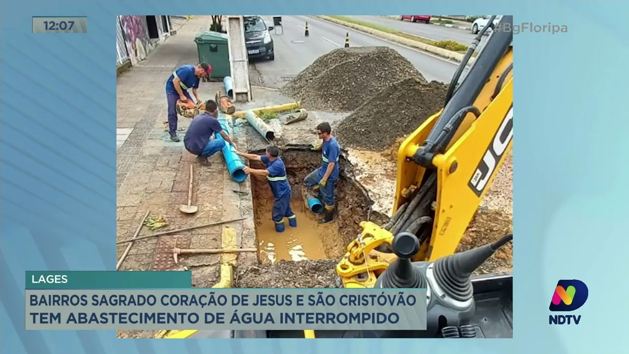Bairros Sagrado Coração de Jesus e São Cristóvão, em Lages, tem abastecimento de água interrompido