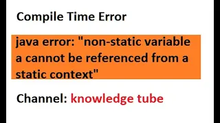 non static variable a cannot be referenced from a static context error in java