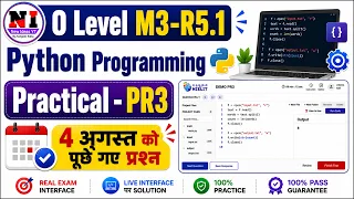 4 august Python Practical Paper Solution o level python practical paper solution Practical PR3