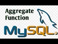Aggregate function in MySQL Part MySQL Tutorial for Beginners in Hindi