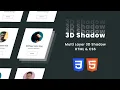 3D Multilayer Shadow Using HTML CSS Box Shadow Property Tutorial CSS Multiple Shadow Effect