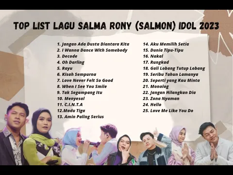 Download MP3 Top List Lagu SALMA \u0026 RONY Indonesian Idol XII Terbaik 2023 | playlist SALMON bikin baper 🔥