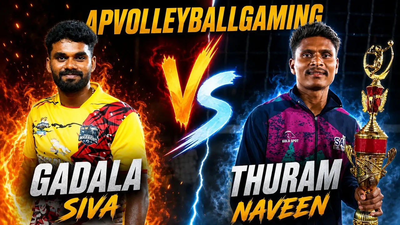 Gadala siva vs thuram naveen single affence volleyball match #apvolleyballgaming