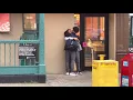 Teen Couple Outside a Dunkin Donuts Near Manhattan Bronx Yankee stadium