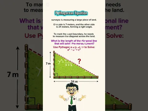 25m Answer in Seconds! 🔺 Pythagorean Theorem Trick #shorts #shortsvideo