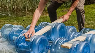 Crafting a DIY Water Bottle Boat Fleet Backyard Project