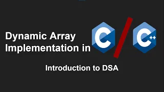 Implementing a Dynamic Array in DSA Ep 8