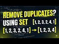 Remove Duplicates using Set in JavaScript Coding Interview Question