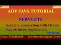 ADV JAVA Tutorial Servlet with Database Connection By Ratan sir