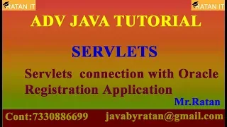 ADV JAVA Tutorial Servlet with Database Connection By Ratan sir