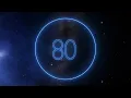 Neon timer 80 seconds countdown