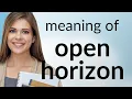 Exploring the Meaning of Open Horizon