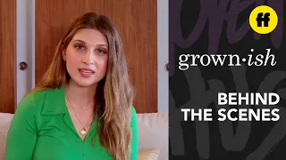 grown-ish Behind The Scenes Emily On Pineapple Pizza Freeform