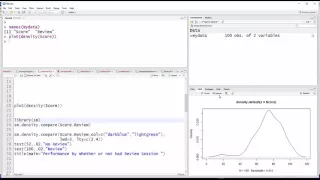 Using base R to create a comparative density plot
