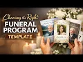 Choosing the Right Funeral Program Template - Lesson 2
