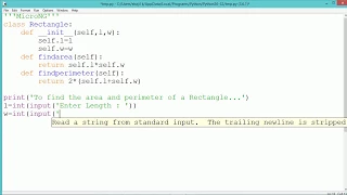 Python Program - Rectangle Class