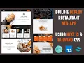 NEXT JS TAILWIND CSS Responsive RESTAURANT WEBSITE React Tailwind Frontend Project