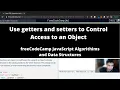 Use getters and setters to Control Access to an Object ES6 freeCodeCamp tutorial