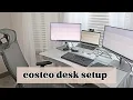 Costco Tresanti SIT STAND Adjustable Height Desk Setup Working From Home
